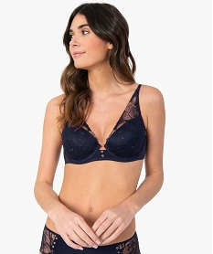 GEMO Soutien-gorge corbeille en dentelle et microfibre Bleu