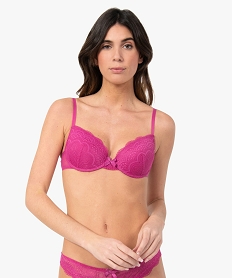 GEMO Soutien-gorge corbeille en dentelle à armatures Rose