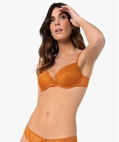 GEMO Soutien-gorge corbeille en dentelle à armatures marron vif