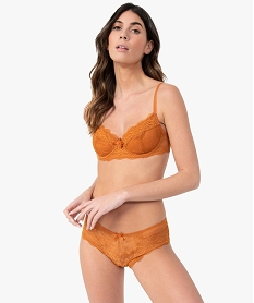 soutien-gorge forme corbeille en dentelle femme orange soutien gorge avec armaturesG083401_3