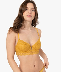 GEMO Soutien-gorge corbeille en dentelle à armatures Jaune