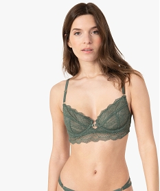 GEMO Soutien-gorge corbeille en dentelle à armatures Vert