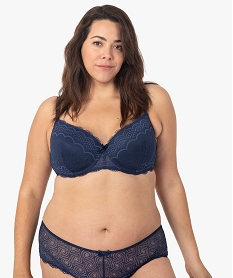 GEMO Soutien-gorge grande taille à armatures et coques fines Bleu