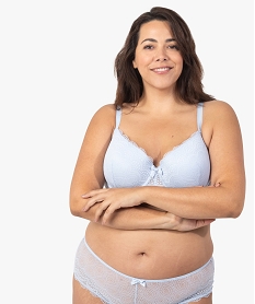 GEMO Soutien-gorge grande taille à armatures et coques fines Bleu