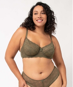 GEMO Soutien-gorge emboitant à armatures en dentelle grande taille Vert