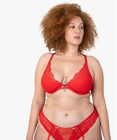 soutien-gorge grande taille emboitant avec dos travaille rougeG085101_1