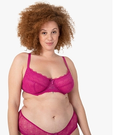 GEMO Soutien-gorge emboitant à armatures en dentelle grande taille Rose