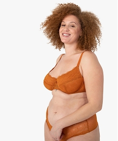 GEMO Soutien-gorge emboitant à armatures en dentelle grande taille Orange