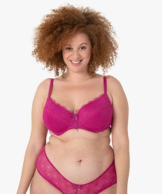 GEMO Soutien-gorge grande taille à armatures et coques fines Rose