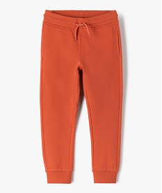 pantalon de jogging avec interieur molletonne garcon orange pantalonsG088501_1