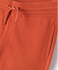 pantalon de jogging avec interieur molletonne garcon orange pantalonsG088501_2