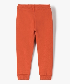 pantalon de jogging avec interieur molletonne garcon orange pantalonsG088501_3
