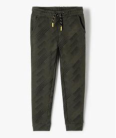 GEMO Pantalon de sport garçon à motifs Vert