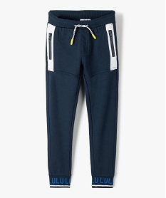 GEMO Pantalon de jogging garçon à poches zippées – LuluCastagnette Bleu