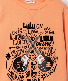 sweat garcon avec motif xxl - lulucastagnette orange sweatsG090701_2