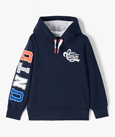 sweat garcon a capuche en molleton douillet - camps united bleu sweatsG091201_1