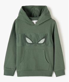 sweat garcon a capuche motif - spiderman vert sweatsG091301_1