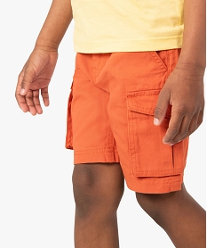 GEMO Bermuda garçon coupe regular à poches à rabat Orange