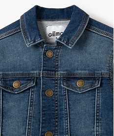 veste en jean garcon extensible a boutons-pression grisG097501_3