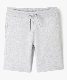 GEMO Bermuda en maille avec intérieur molletonné garçon Gris