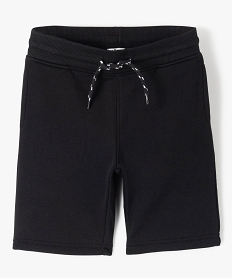GEMO Bermuda en maille avec intérieur molletonné garçon noir vif