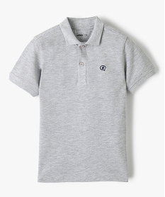 polo a manches courtes uni garcon gris polosG099601_1