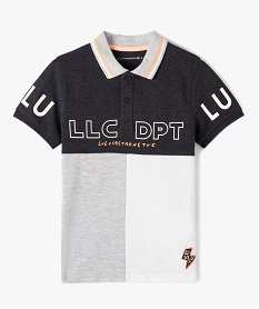 TEE-SHIRT NOIR POLO GRIS CHINE