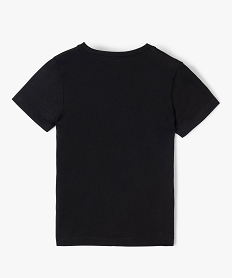 tee-shirt garcon a manches courtes avec motif dessine noirG101301_3