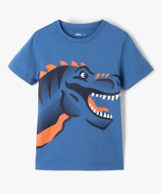 GEMO Tee-shirt garçon à manches courtes imprimé animal XXL Bleu