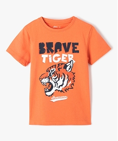 tee-shirt garcon a manches courtes imprime animal xxl orange tee-shirtsG101601_1