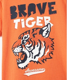 tee-shirt garcon a manches courtes imprime animal xxl orangeG101601_2