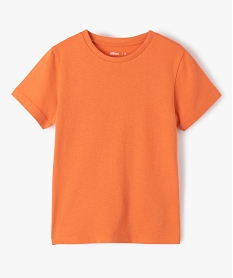 tee-shirt a manches courtes uni garcon orangeG101901_1