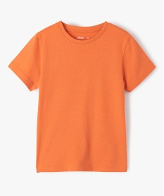 GEMO Tee-shirt à manches courtes en coton uni garçon orange vif