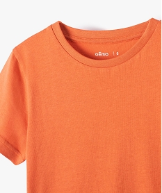 tee-shirt a manches courtes uni garcon orangeG101901_2