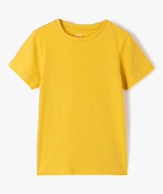 tee-shirt a manches courtes uni garcon jauneG102101_1