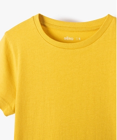 tee-shirt a manches courtes uni garcon jauneG102101_2