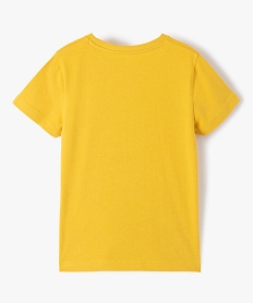 tee-shirt a manches courtes uni garcon jauneG102101_3