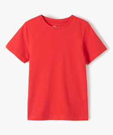 GEMO Tee-shirt à manches courtes en coton uni garçon rouge standard