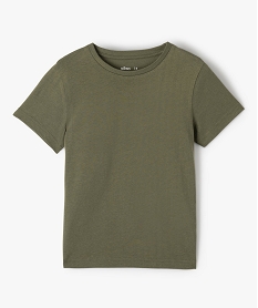 GEMO Tee-shirt à manches courtes en coton uni garçon kaki standard