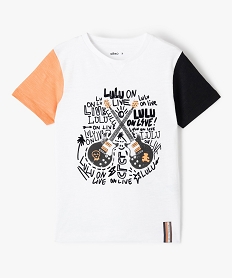 GEMO Tee-shirt garçon avec motif rock – LuluCastagnette Blanc