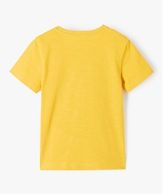 tee-shirt garcon a manches courtes et motif requin jauneG103201_3