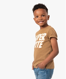 GEMO Tee-shirt garçon imprimé à manches courtes orange chine