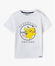 GEMO Tee-shirt garçon avec motif XL - Pokemon Blanc