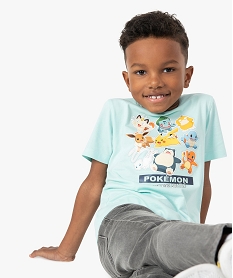 GEMO Tee-shirt garçon avec motifs colorés - Pokemon vert chine