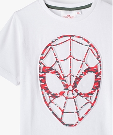 tee-shirt garcon a manches courtes motif en relief - spiderman blancG104901_2
