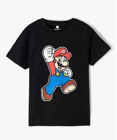 tee-shirt garcon a manches courtes avec motif – mario kart noirG105101_1