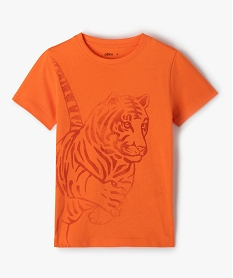 tee-shirt garcon a manches courtes motif animal xxl orangeG105701_2