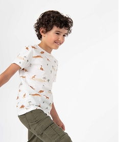 GEMO Tee-shirt garçon à motif dinosaures all over Imprimé