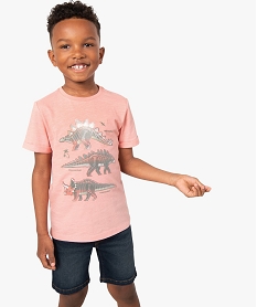 GEMO Tee-shirt garçon motifs dinosaures animés Rose
