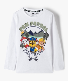 GEMO Tee-shirt garçon à manches longues imprimé - La PatPatrouille blanc standard